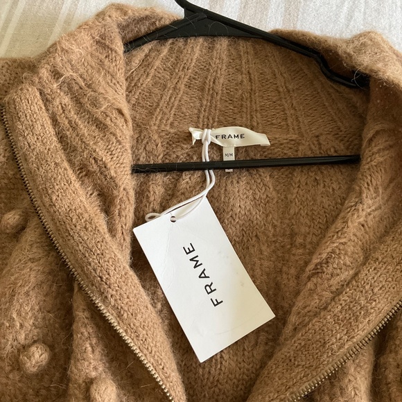 FRAME Pom pom-embellished alpaca-blend cardigan - Picture 5 of 6